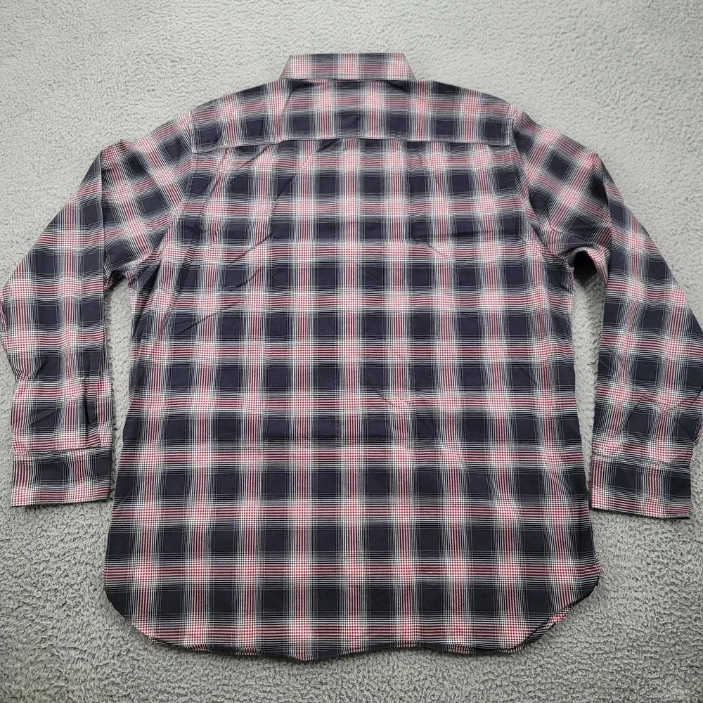 Banana Republic Shirt Mens XL Blue Red plaid Button Up Long‎ Sleeve Classiccore